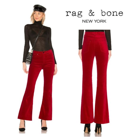 rag & bone Denim - New! Rag & Bone Bella Velveteen Flare Pants